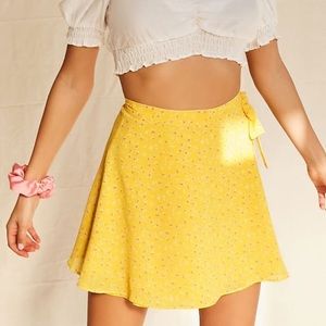 yellow flower skirt